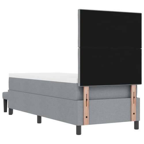 Box Spring Krevet s madracem i klupom svijetlo siva 80x200 cm tkanina Cijena