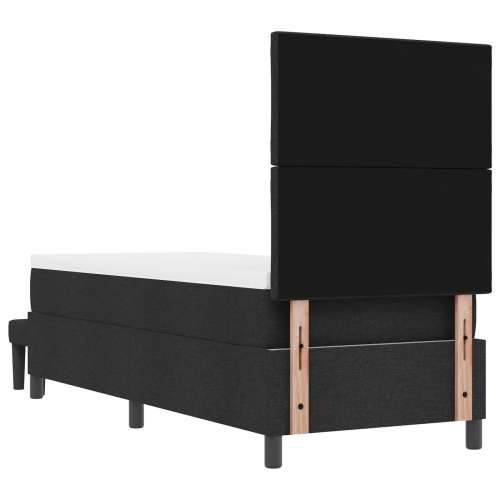 Box Spring krevet s madracem i klupicom crni 80x200 cm tkanina Cijena