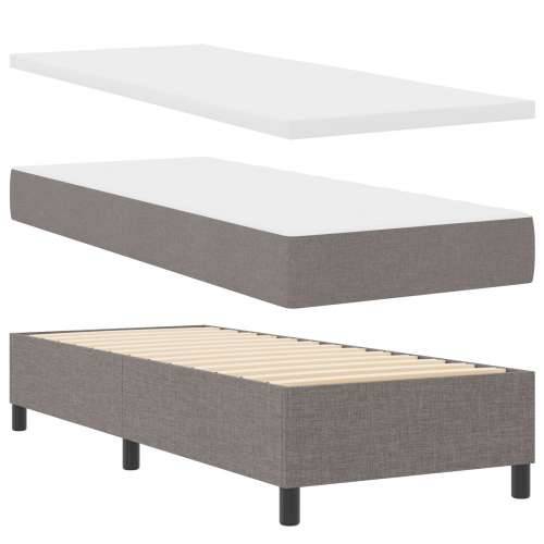Kutija za madrac s madracem i klupom taupe 80x200 cm Tkanina Cijena