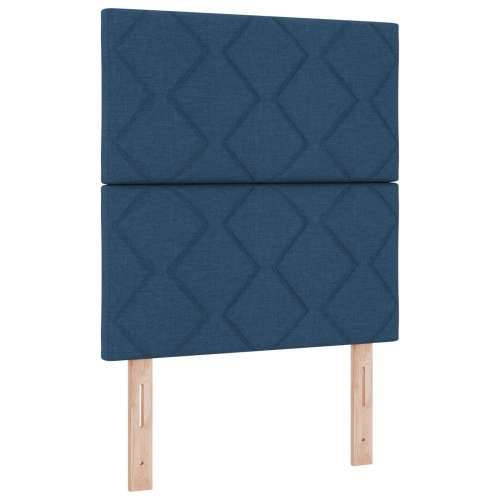 Krevet s podnicom s madracem i klupom plavi 80x200 cm tkanina Cijena