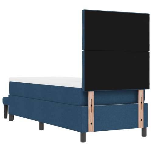 Krevet s podnicom s madracem i klupom plavi 80x200 cm tkanina Cijena