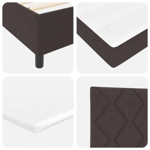 Box Spring Krevet s Madracem & Klupom Tamnosmeđa 90x190 cm Tkanina Cijena