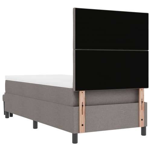 Krevet s box springom s madracem i klupom taupe 90x190 cm tkanina Cijena