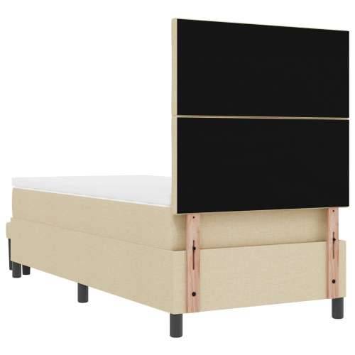 Krevet s kutijom s madracem i klupom krem 90x200 cm tkanina Cijena