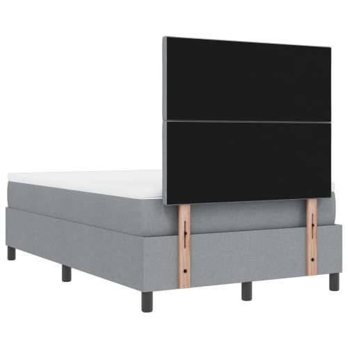 Krevet s box springom s madracem i klupom svijetlosiva 120x190 cm tkanina Cijena