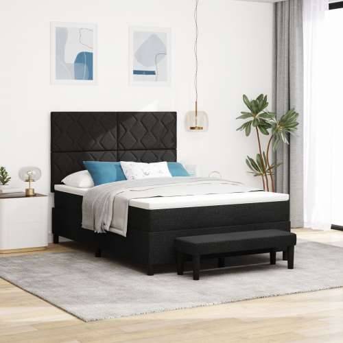 Box Spring krevet s madracem i klupom Crna 140x200 cm Tkanina Cijena