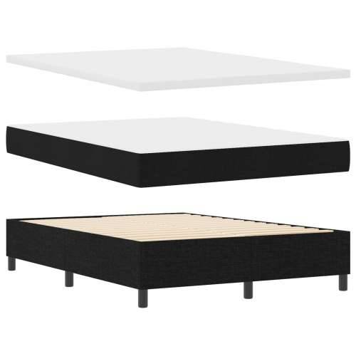 Box Spring krevet s madracem i klupom Crna 140x200 cm Tkanina Cijena