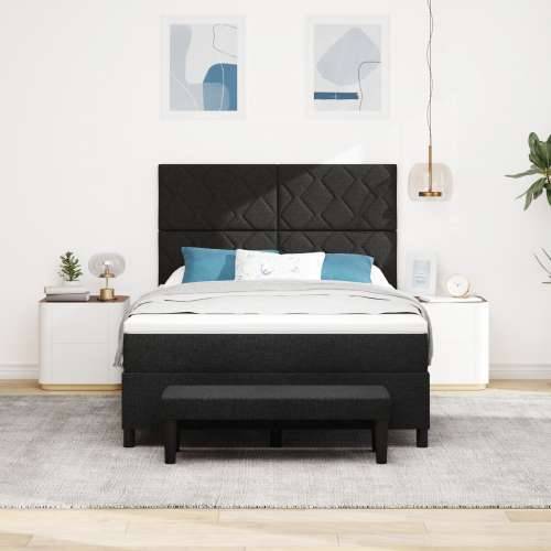 Box Spring krevet s madracem i klupom Crna 140x200 cm Tkanina Cijena