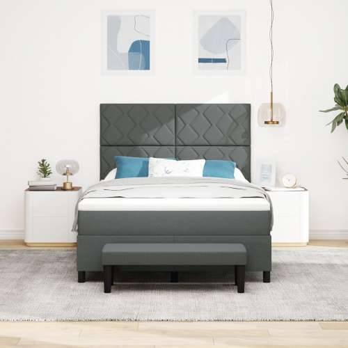 Box Spring krevet s madracem i klupom tamno siva 160x200 cm tkanina Cijena