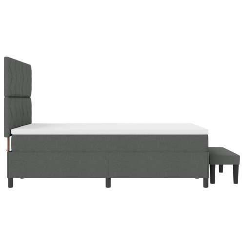 Box Spring krevet s madracem i klupom tamno siva 160x200 cm tkanina Cijena