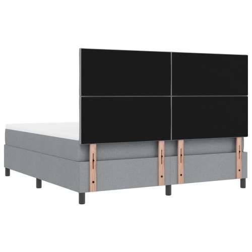 Svijetlosivi Krevet s Madracem i Klupicom 180x200 cm od Tkanine Cijena