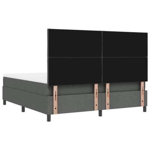 Krevet s box springom s madracem i klupom tamnosiva 180x200 cm tkanina Cijena