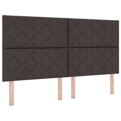 Krevet s box springom s madracem i klupom tamnosmeđa 180x200 cm tkanina Cijena