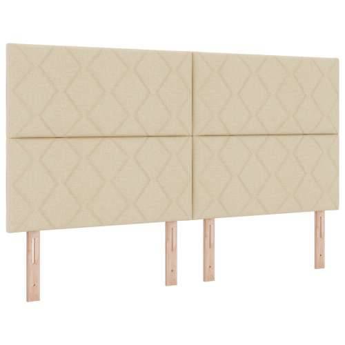 Box Spring Krevet s Madracem & Klupom Krem 180x200 cm Tkanina Cijena