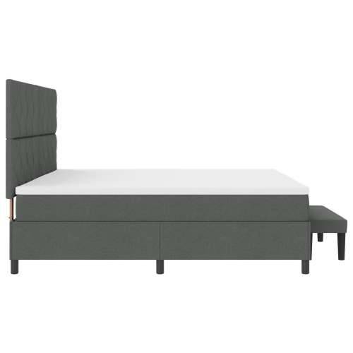 Krevet s podnicom s madracem i klupom tamno siva 200x200 cm Cijena