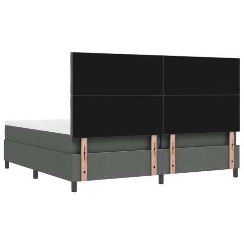 Krevet s podnicom s madracem i klupom tamno siva 200x200 cm Cijena