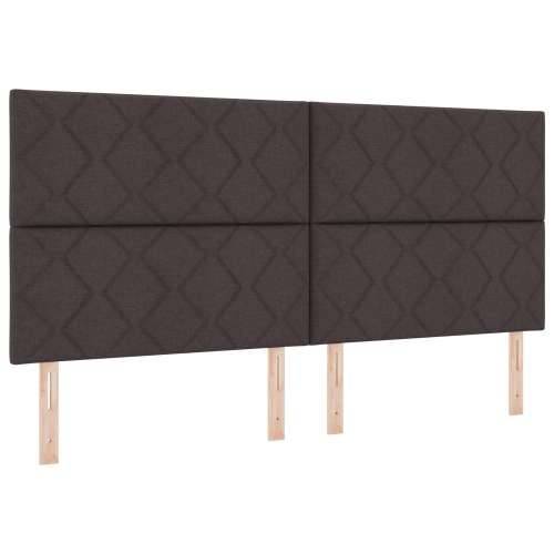 Krevet s box springom s madracem i klupom tamnosmeđa 200x200 cm Tkanina Cijena