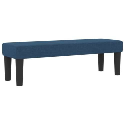 Krevet s box springom, madracem i klupom u plavoj boji 200x200 cm od tkanine Cijena
