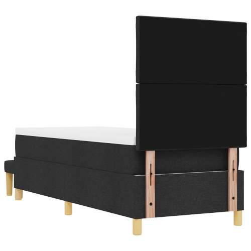 Box Spring Krevet s Madracem i Klupom Crni 80x200 cm Tkanina Cijena
