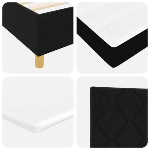 Box Spring Krevet s Madracem i Klupom Crni 80x200 cm Tkanina Cijena