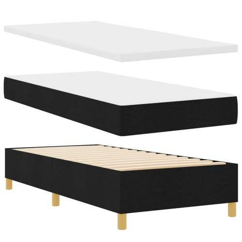 Box Spring krevet s madracem i klupom crna 90x190 cm tkanina Cijena