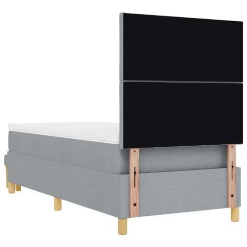 Krevet s podnicom s madracem i klupom svijetlosive boje 90x200 cm tkanina Cijena