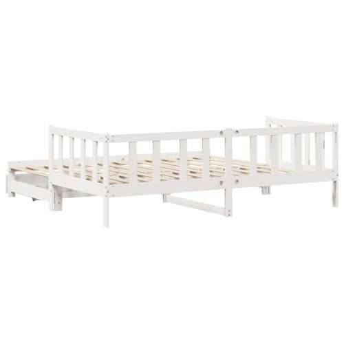 Dnevni krevet na razvlačenje s ladicama bez madraca 80x200 cm - Bijela 80 x 200 cm Cijena