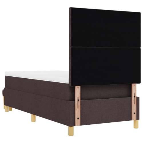 Krevet s boxspringom s madracem i klupom tamnosmeđi 90x200 cm tkanina Cijena