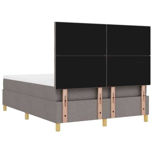 Krevet s podnicom s madracem i klupom taupe 140x190 cm tkanina Cijena
