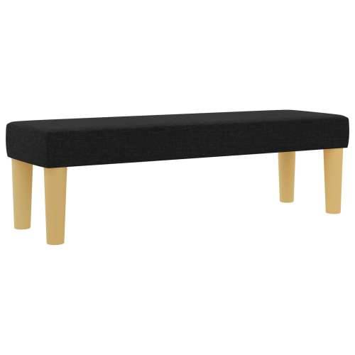 Box Spring Krevet s Madracem i Klupom Crni 140x200 cm Tkanina Cijena