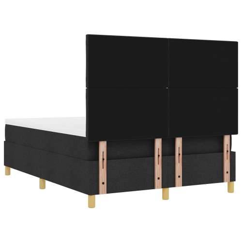 Box Spring Krevet s Madracem i Klupom Crni 140x200 cm Tkanina Cijena