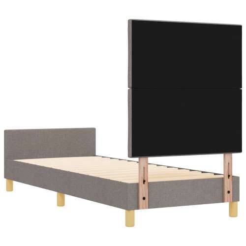 Krevet od tkanine smeđe-sive boje 80x200 cm Cijena