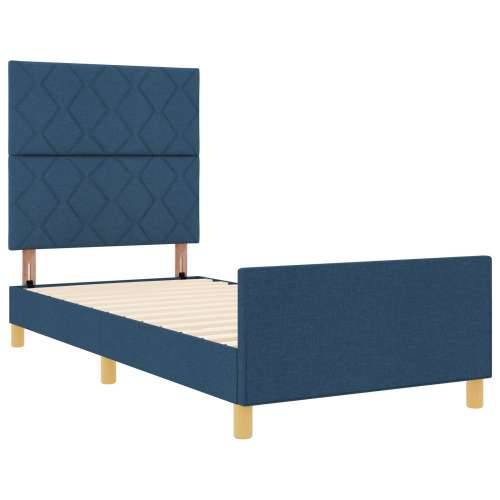 Plavi okvir kreveta 90x190 cm od tkanine Cijena