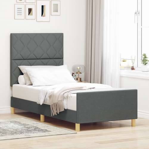 Krevetna konstrukcija Tamno siva 90x200 cm Tkanina Cijena
