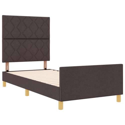 Tamnosmeđi krevet od platna 90x200 cm Cijena