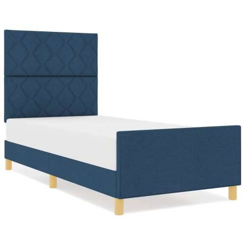 Krevet s okvirom Plavi 90x200 cm Tkanina Cijena