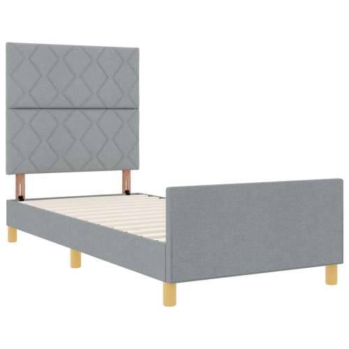 Okvir kreveta Svjetlosiva 100x200 cm Tkanina Cijena