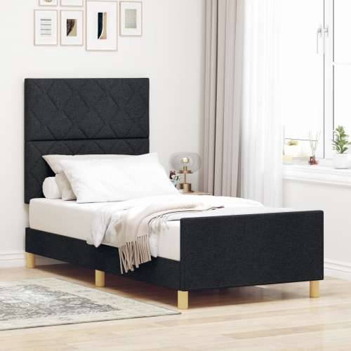 Krevetna konstrukcija Crna 100x200 cm Tkanina Cijena