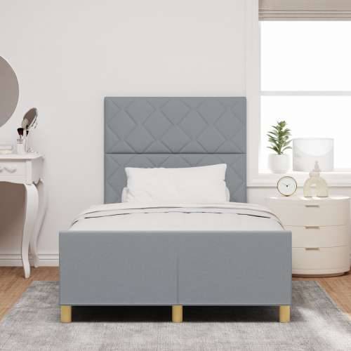 Krevet s okvirom svjetlosive boje 120x200 cm od tkanine Cijena