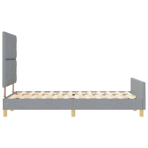 Krevet s okvirom svjetlosive boje 120x200 cm od tkanine Cijena