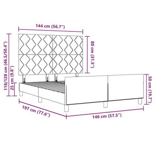 Krevet od plavog platna 140x190 cm Cijena