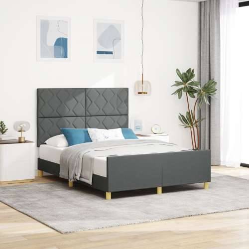 Tamno sivi krevet 160x200 cm tkanina Cijena