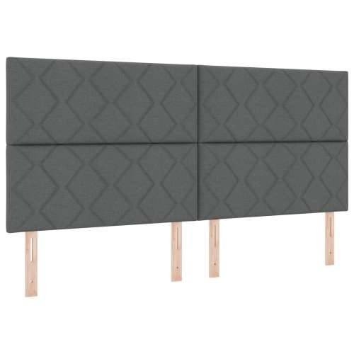 Krevet u tamnosivoj boji 200x200 cm od tkanine Cijena