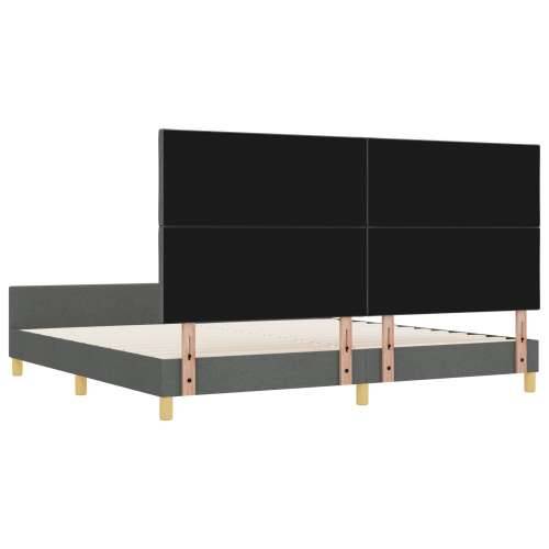 Krevet u tamnosivoj boji 200x200 cm od tkanine Cijena