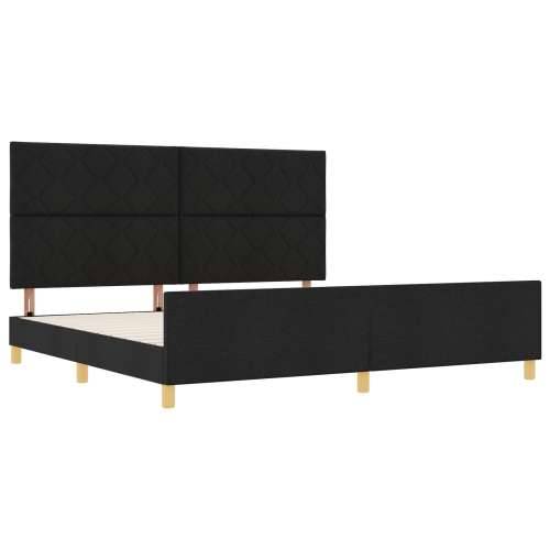 Crni Krevet 200x200 cm od Tkanine Cijena
