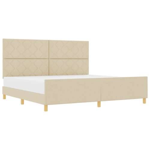 Okvir za krevet Krem 200x200 cm Tekstil Cijena