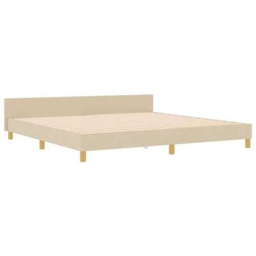Okvir za krevet Krem 200x200 cm Tekstil Cijena