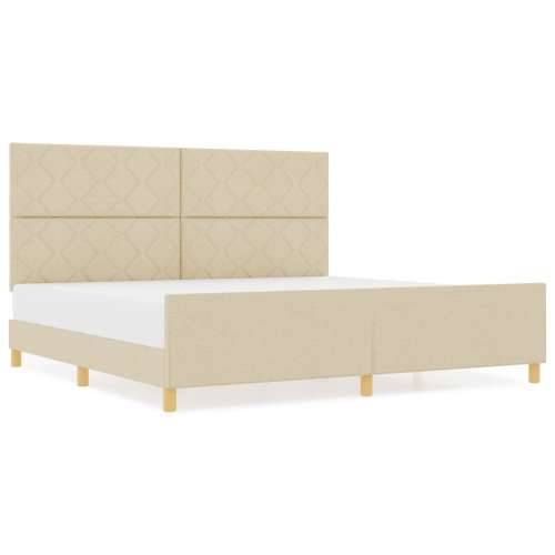 Okvir za krevet Krem 200x200 cm Tekstil Cijena