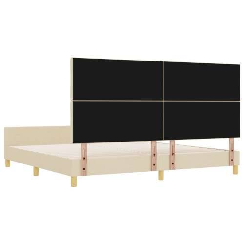 Okvir za krevet Krem 200x200 cm Tekstil Cijena