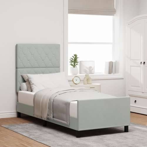 Svjetlosiva Velveta Krevet Okvir 80x200 cm Cijena